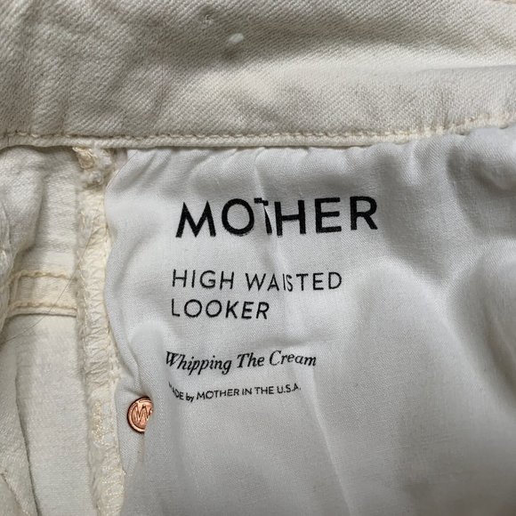 MOTHER High Waisted Looker Jeans High Rise Whipping The Cream Size 26 Denim - Picture 7 of 12